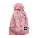 Chunk Twist Knit Pom Beanie - Blush